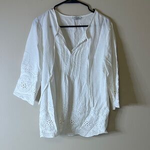 Elegant White Women's Blouse
